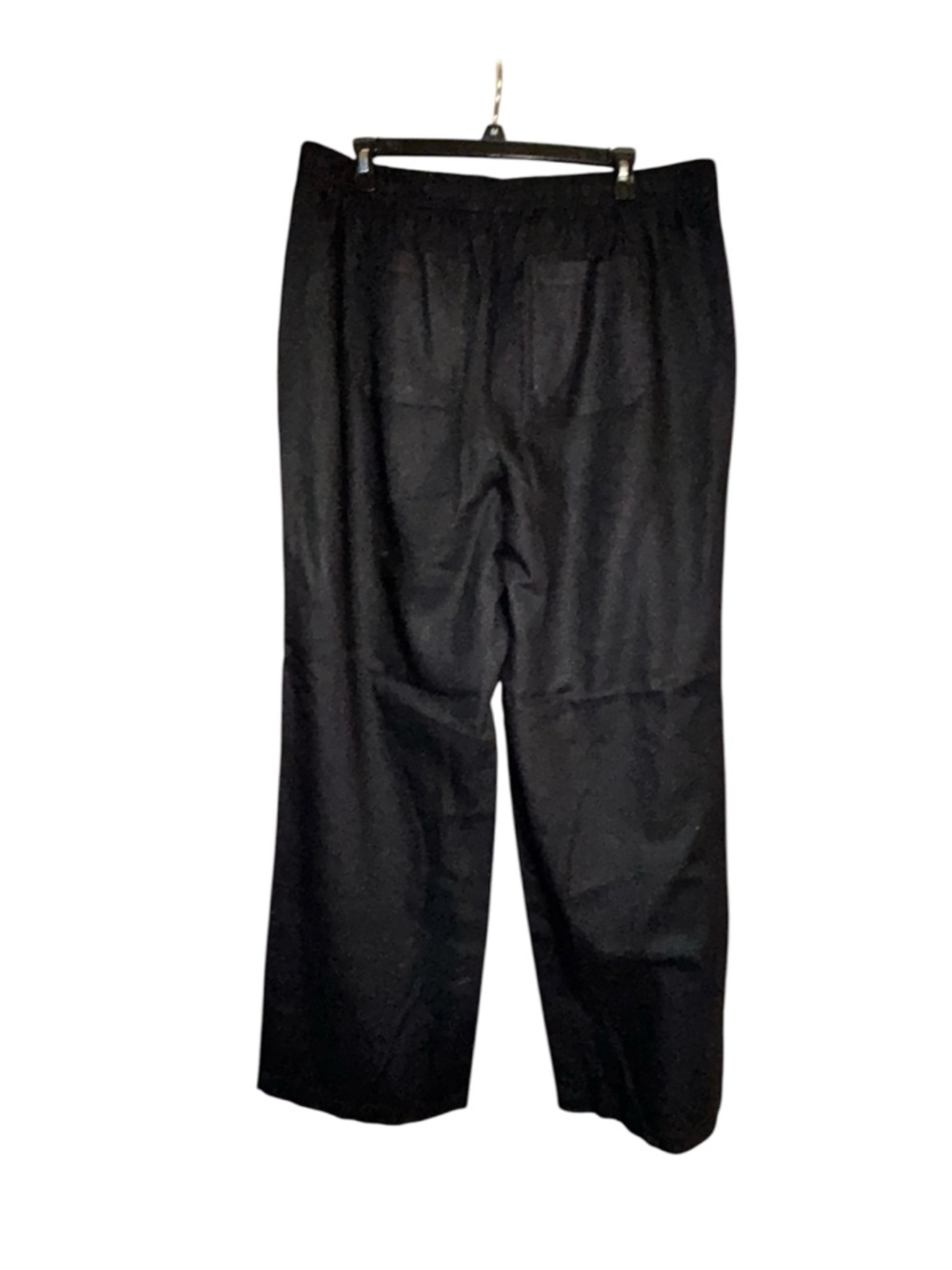 Old Navy Large TALL Black Linen Straight-Leg Pants